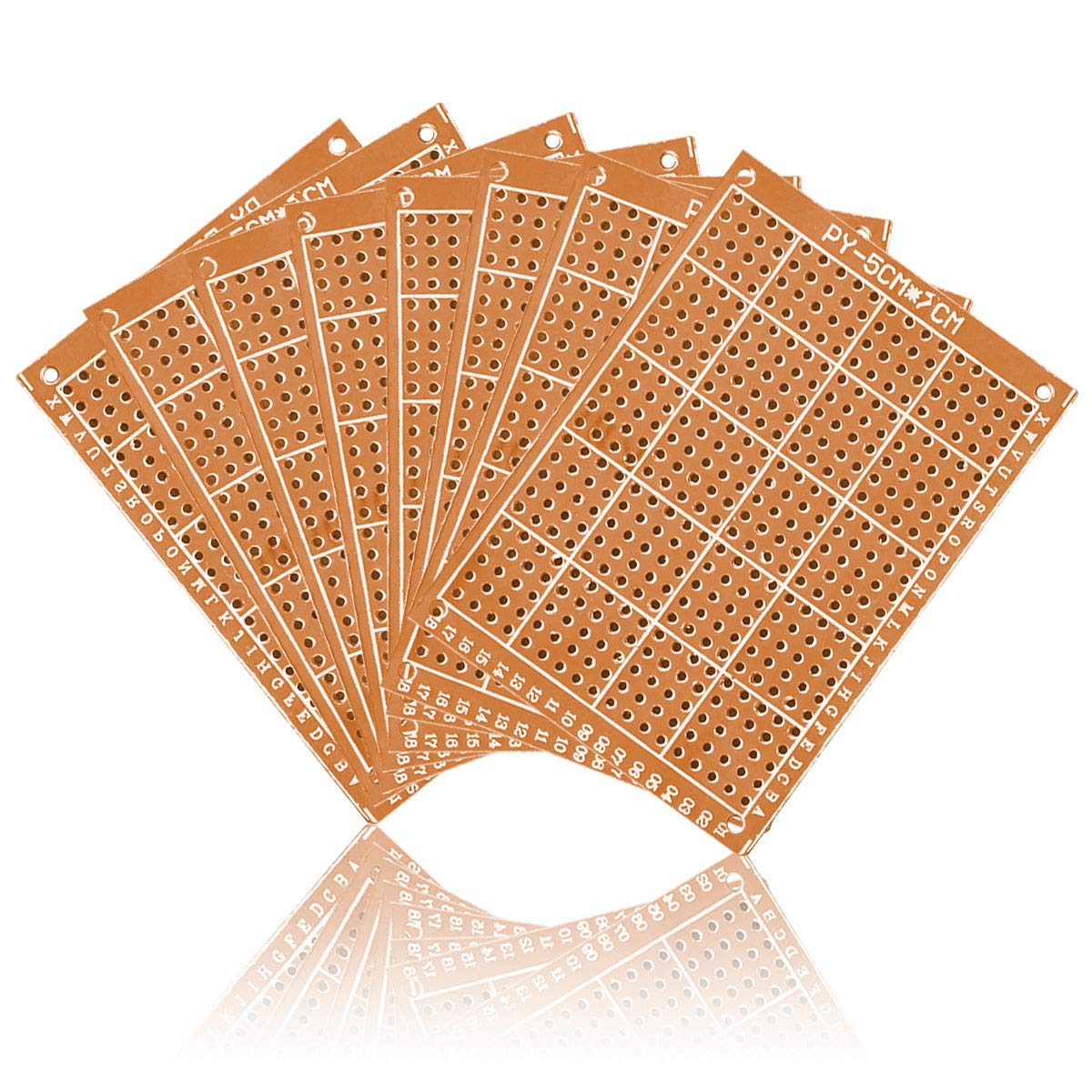 Flash Deals - 70% OFF Copper Perfboard 20 PCS Paper Composite PCB Boards (5 cm x 7 cm) Universal Breadboard Single Sided Printed Circuit Board for Prototyping and Electronic Making Hottest Sale Copper Perfboard 20 PCS Paper Composite PCB Boards (5 cm x 7 cm) Universal Breadboard Single Sided Printed Circuit Board for Prototyping and Electronic Making