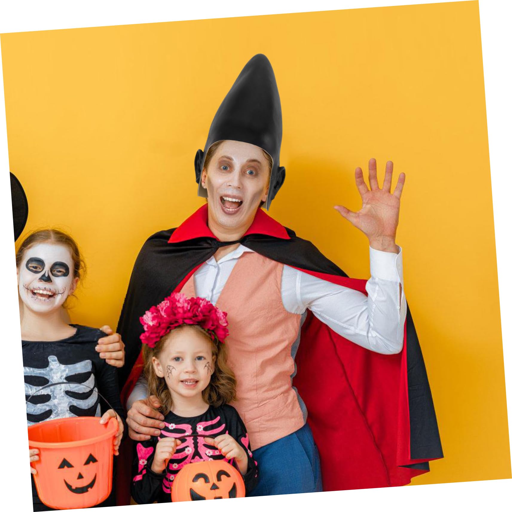 Healvian 5 Stück Schwarze Latex Glatze Flexible und Langlebige Bald Cap für Erwachsene Realistisches Makeup Zubehör für Halloween Cosplay Theater und Themenpartys
