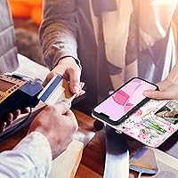 Vista 6 de ULAK Funda tipo cartera compatible con iPhone 14 para mujer, de piel sintética, diseño floral, con tarjetero y función atril, funda protectora tipo