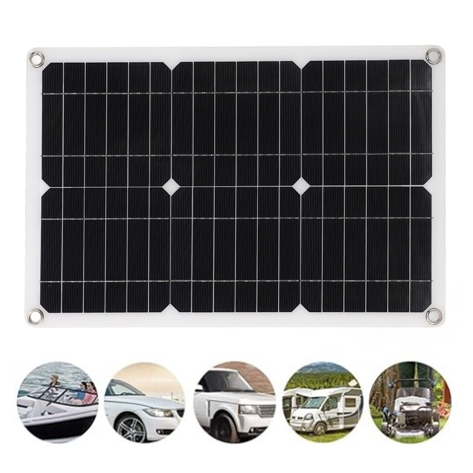 Amazon.co.jp: 18V 20W セミフレキシブルソーラーパネル、ワニ口