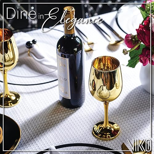 Miniatura 43 de Vikko Décor Copas de vino de 14 onzas con tallo para vino tinto y blanco, copa de vino gruesa y duradera, aptas para lavavajillas, ideales