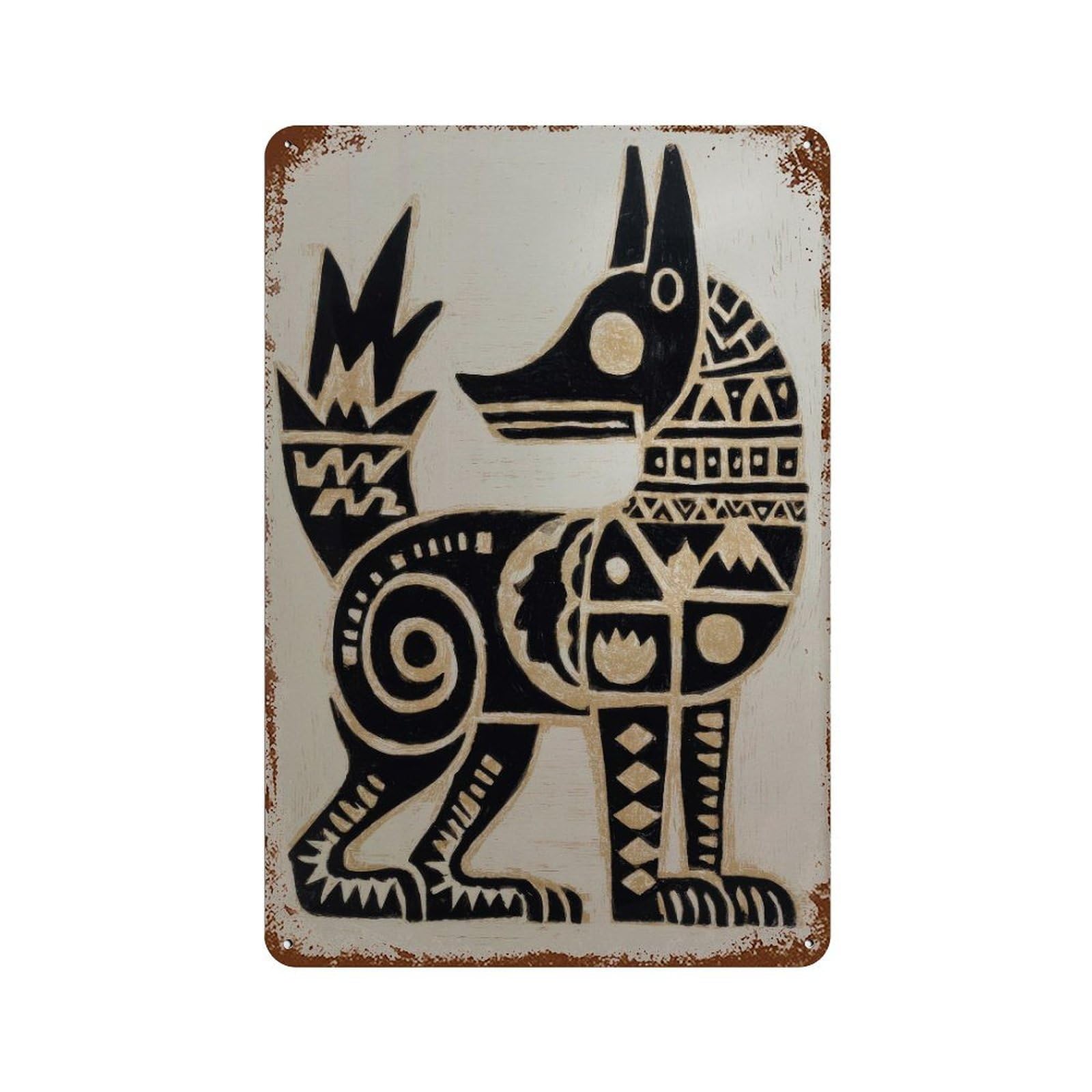 xiaoxiaoshen Traditional Mexican Dog1 Wall Decor Art Metal Tin Poster Modern Home Decor Art Home Bar Shop Decorations Vintage Sign 30x20cm