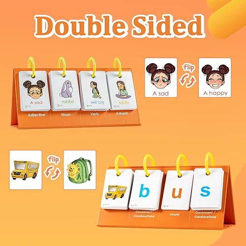 Miniatura 11 de Tarjetas flash fonéticas para aprender a leer CVC Word Builder Games, juegos de palabras a la vista para suministros de aula de jardín de infantes