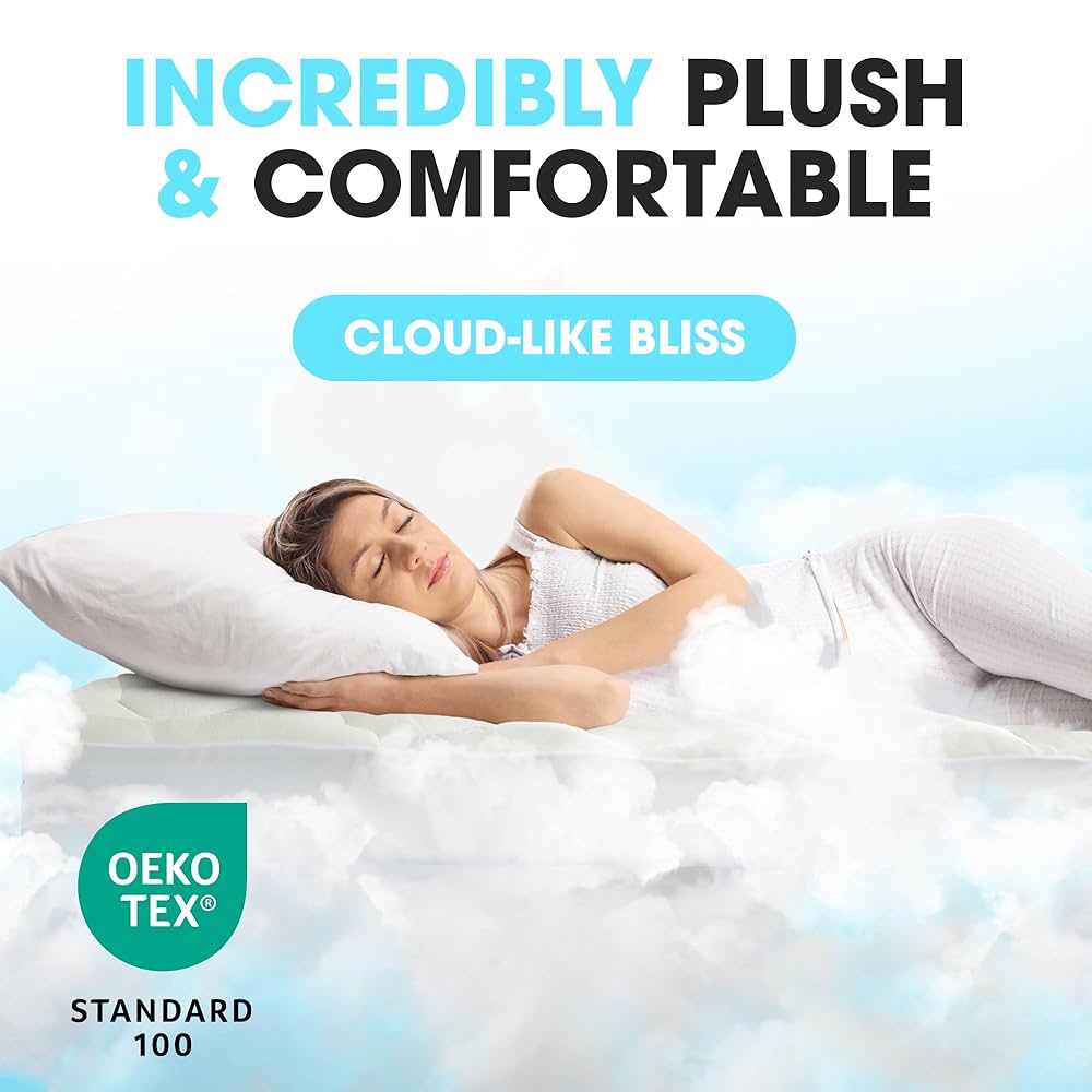 Amazon.com: Cheer Collection Queen Size Mattress Topper