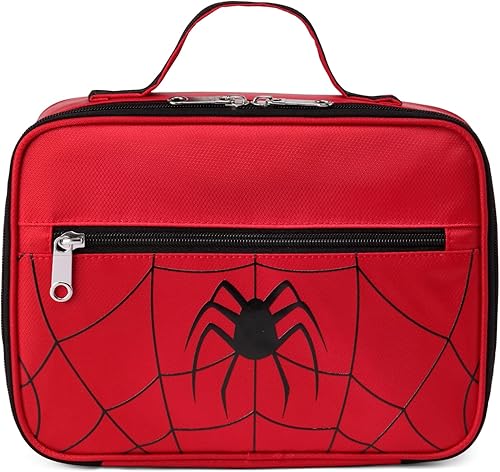 BLUEFAIRY Lonchera con aislamiento para niños, lonchera para niños, para escuela primaria, jardín de infantes (rojo)
