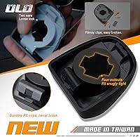 Vista 2 de HERCOO Luces de matrícula, lente de lámpara, carcasa negra, compatible con Silverado Sierra Avalanche Suburban Escalade Yukon Step Bumper Truck