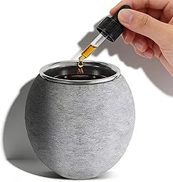 Sauna Aromatherapy Stone Cup, Sauna Essential Oil Diffuser,Small Aromatherapy Bowl with Stainless Steel Diffuser for Spa Yoga Wellness