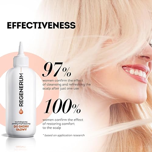 Miniatura 6 de Regenerum - Trichology Line Enzymatic Scalp Peeling - Fórmula de limpieza intensiva con bromelina, ácidos y urea, previene la caída del cabello -