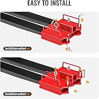 Vista 5 de Accesorio de enganche de remolque de montacargas con abrazadera para montacargas de 2 pulgadas, receptor de enganche de remolque de carretilla