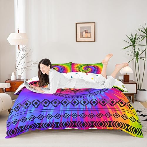 Miniatura 8 de Manfei Juego de funda de edredón con estampado 3D de lobo blanco, juego de ropa de cama de 3 piezas para decoración de habitación de niños y