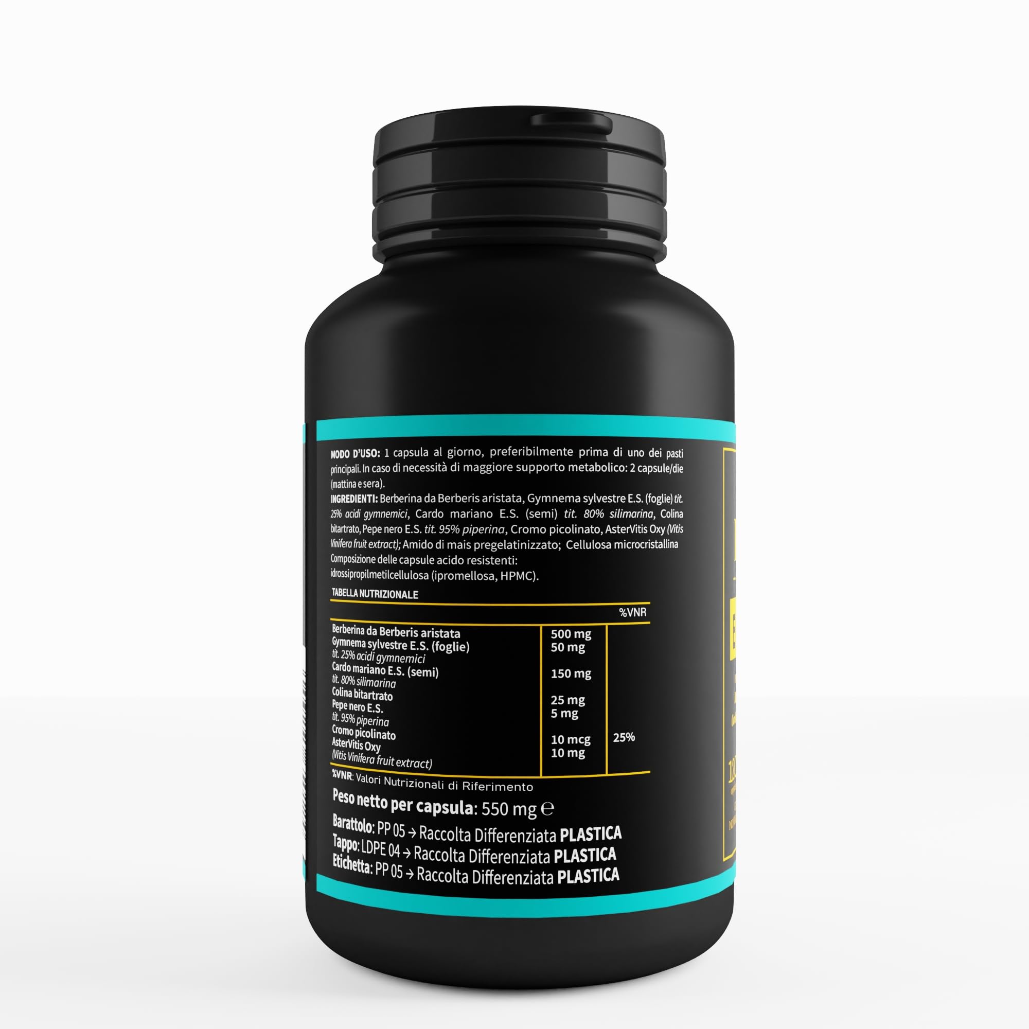 Berberina, Cardo Mariano e Silimarina – Integratore Detox Fegato e Depurativo Fegato Epatico – Supporto Naturale per Metabolismo e Benessere – 120 Capsule Vegan – ROYAL NUTRACEUTICI