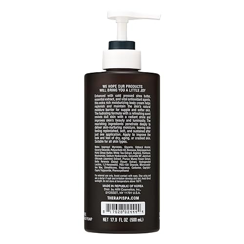 Miniatura 9 de Therapispa Crema corporal extra rica con ácido hialurónico, niacinamida, pantenol, ceramidas y manteca de karité, nutre, hidrata, repara la piel