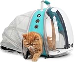 Front Expandable Cat Backpack Carrier, Fit up to 7kg, Clear Bubble Pet Carrier Backpack for Cat and Small Puppy