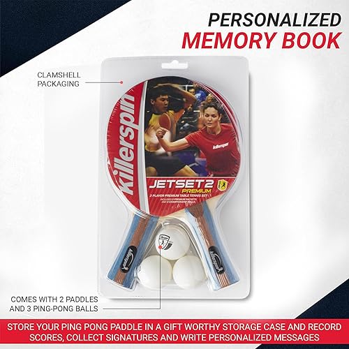 Miniatura 8 de Killerspin JETSET 2 juego de tenis de mesa con 2 paletas y 3 pelotas de ping pong