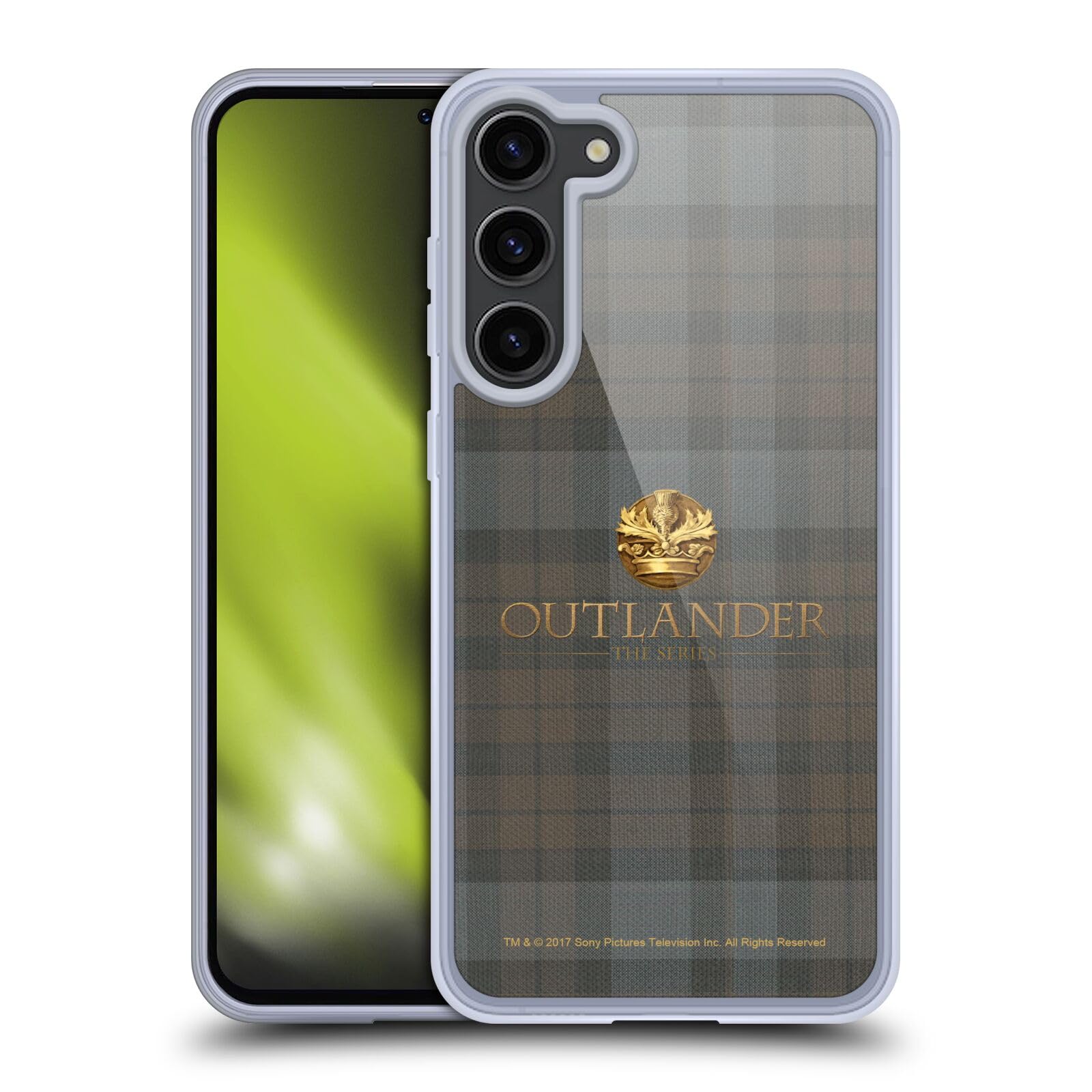 Funda de Gel Suave con Diseño Outlander Tartanes Antigolpes para Galaxy S23+ 8