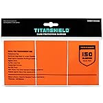 TitanShield Premium Card Sleeves | Compatible with Pokemon, One Piece, Lorcana, Flesh & Blood, & Magic The Gathering MTG | (150 Sleeves - Standard) (1, Ember Orange, Standard | 66x91mm)