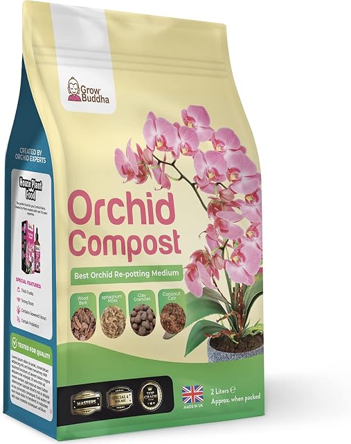 Orchid Soil Compost  Professional Orchid Re-Potting Medium for Beautiful Orchid Plants | 2 Litres  Fast growth with strong root and long-blooming  Suitable for all Orchid Gardening Soils Pants