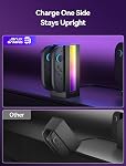 JSAUX EnergyFlow Charging Dock for Nintendo Switch 2 Joy Con Controllers, 4-in-1 RGB One-Touch Charger Station LED Indicator, Accessories with 5FT USB C Cable Compatible with Switch2 Joy Con | Charge 4 Controllers at Once, Magnetic Docking, RGB Light