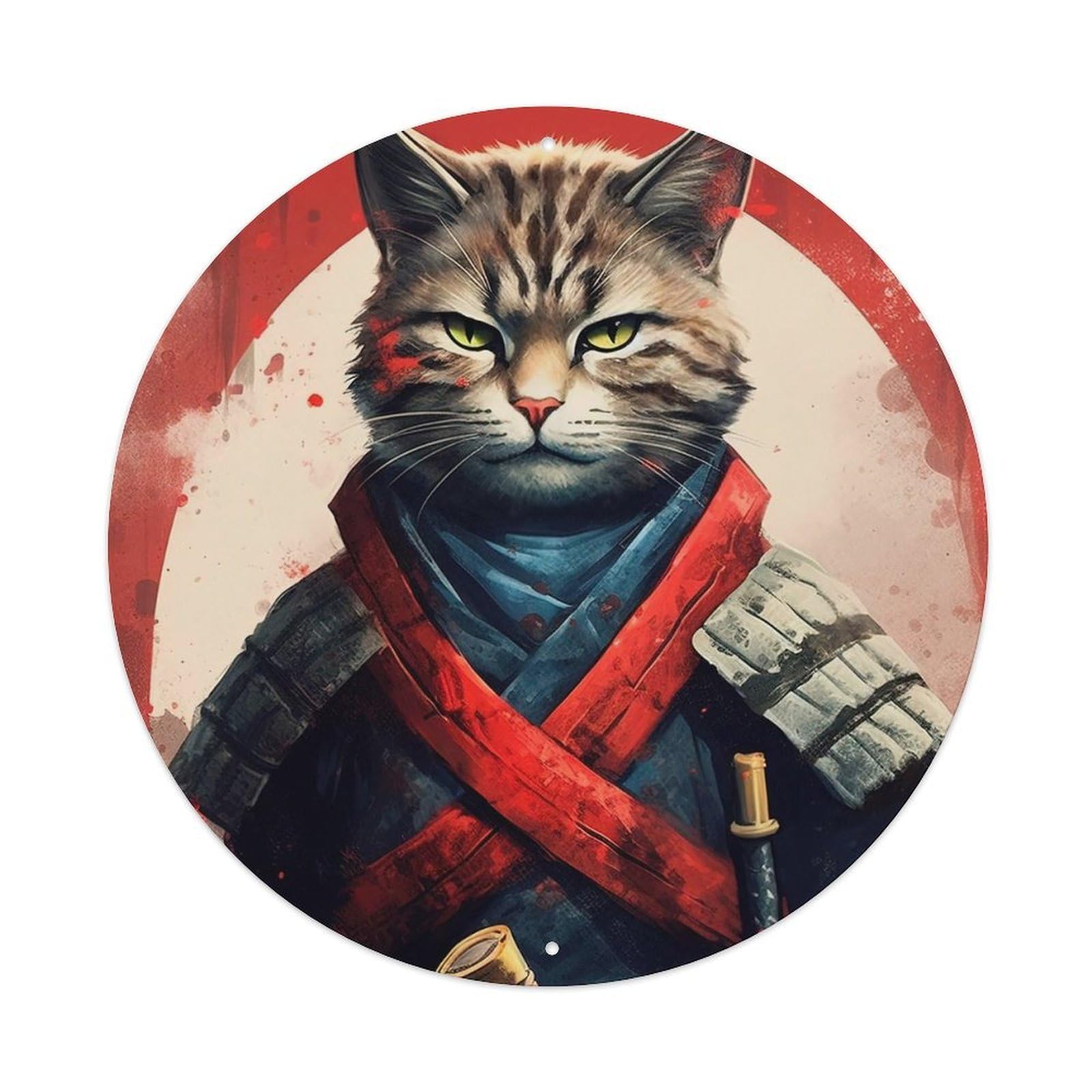 Animal Warrior Cat Spirit Metal Tin Sign