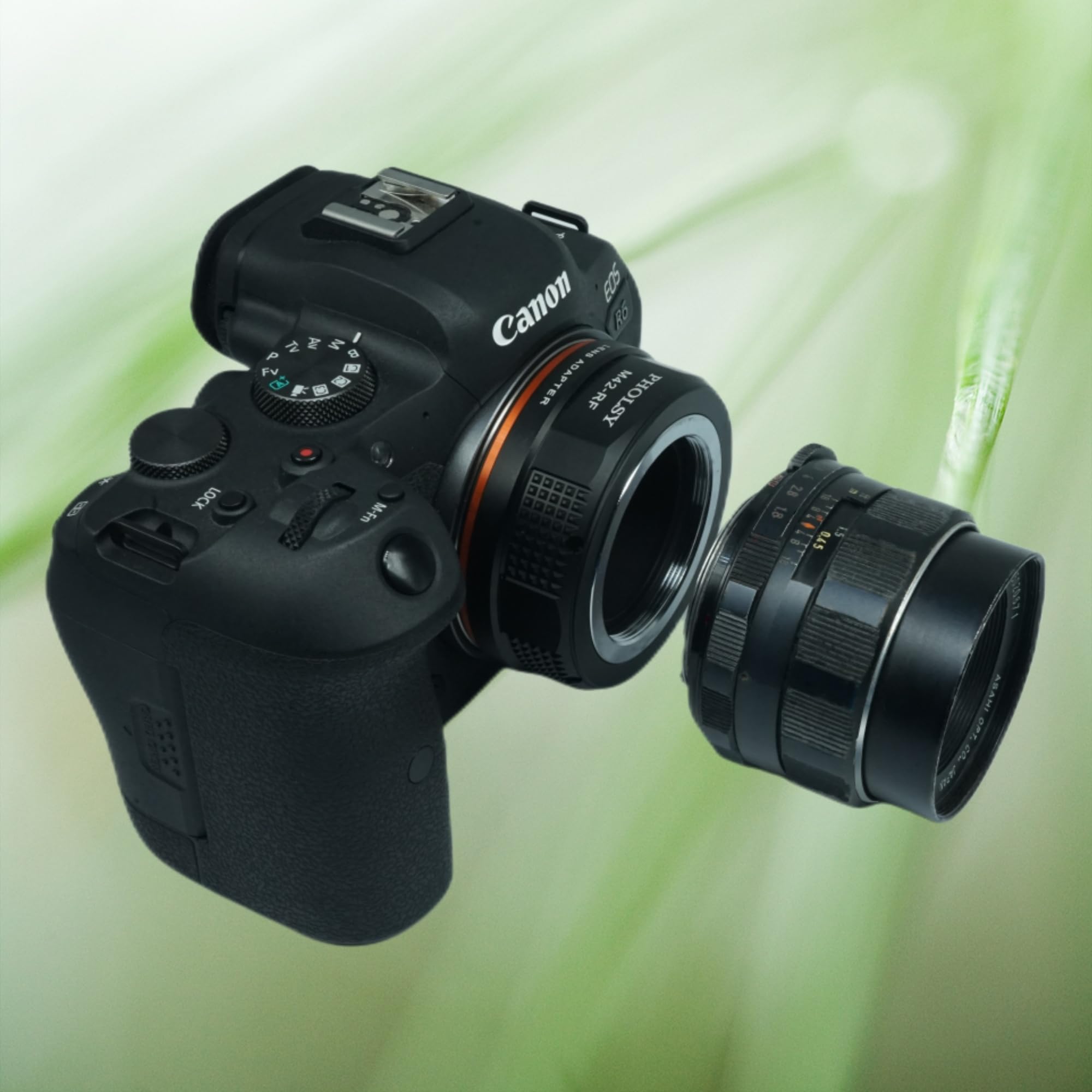 PHOLSY Manuelle Bague d'adaptation pour Objectifs: Compatible avec Les Objectifs M42 et Les Boîtiers Appareils Photo Canon RF (EOS R-Type), M42 vers RF