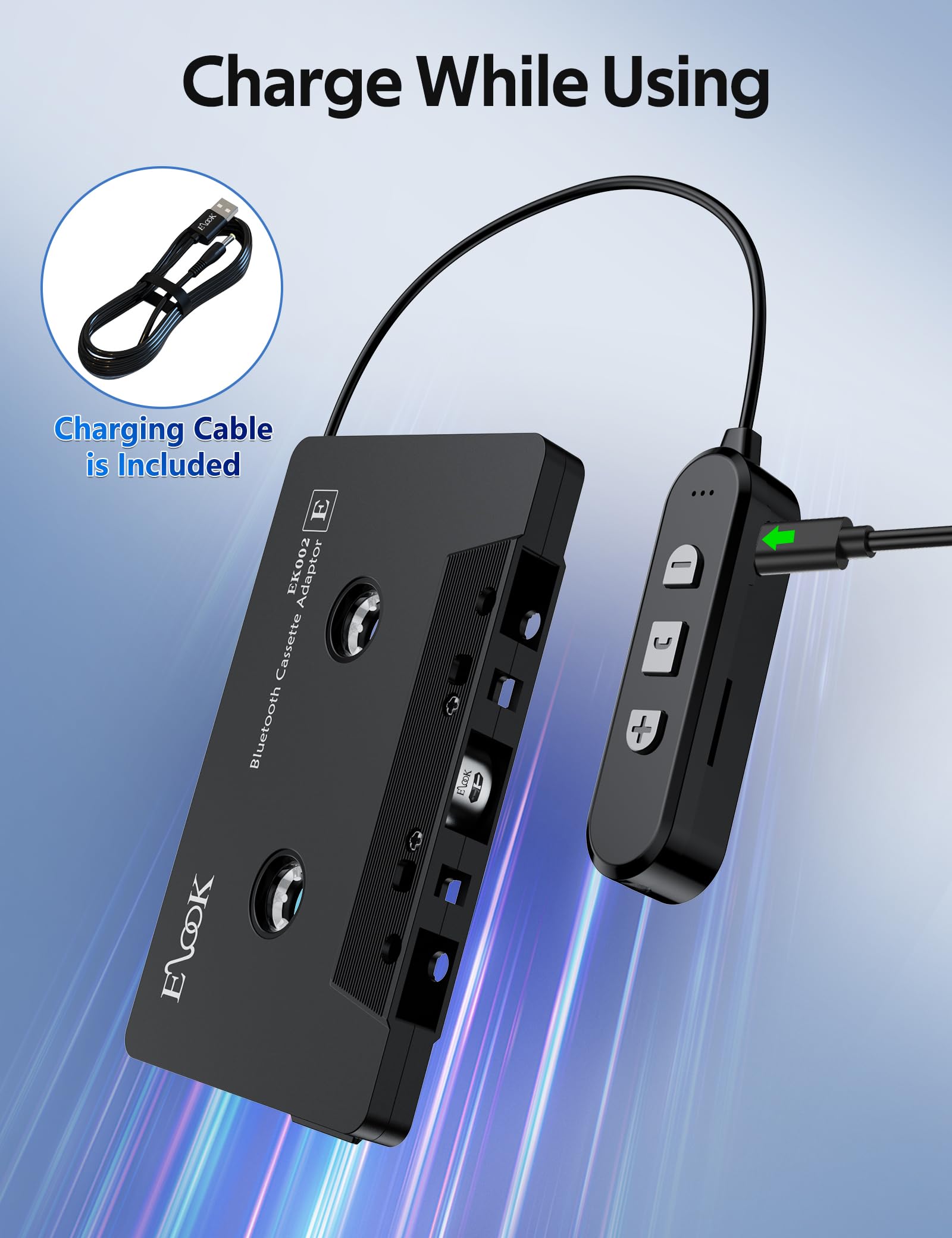Adattatore da cassetta a Bluetooth per autoradio 5.1, ricevitore a cassetta Bluetooth