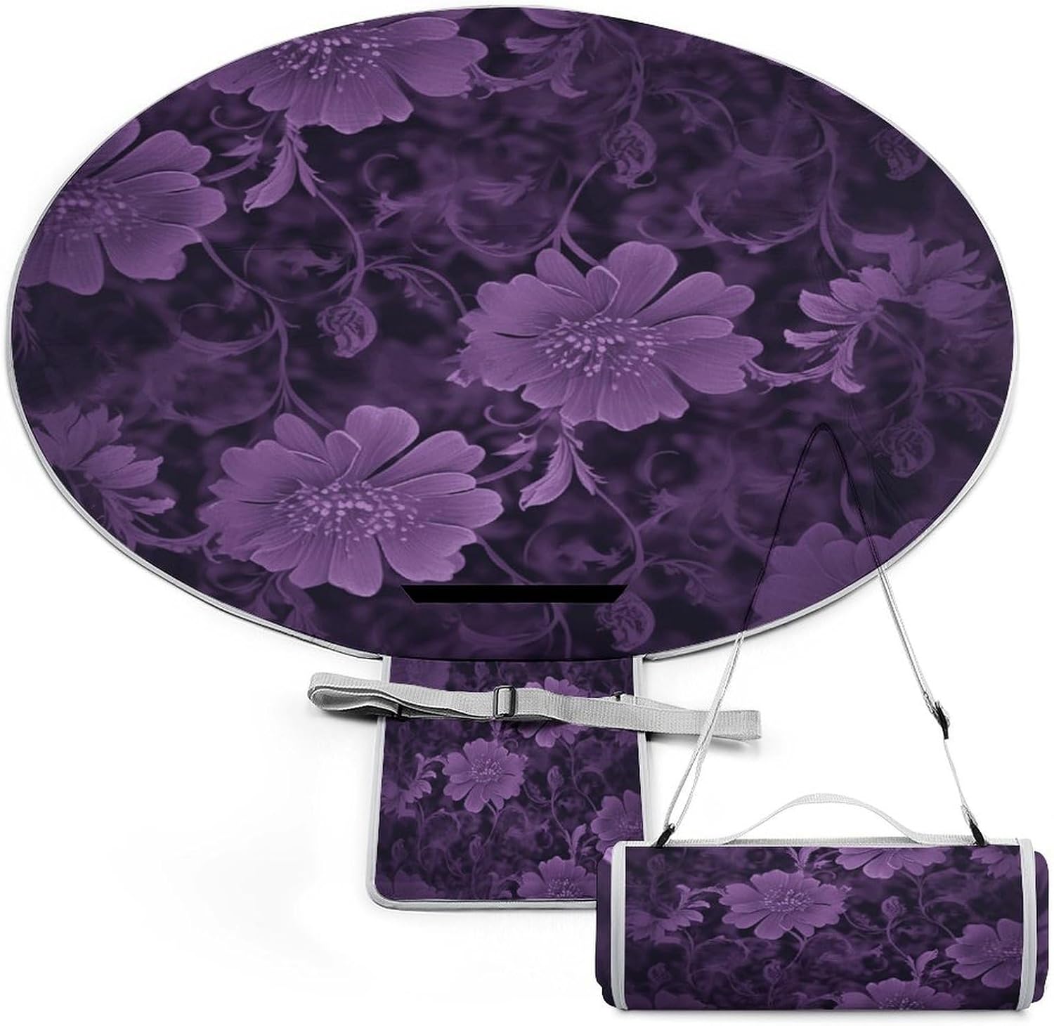 Purple Picnic Mat Lightweight Waterproof Picnic Blankets Extra Large Picnic Outdoor Blankets Foldable Sandproof Beach Blanket for Park Beach Camping Courtyard 58.3''x58.3''