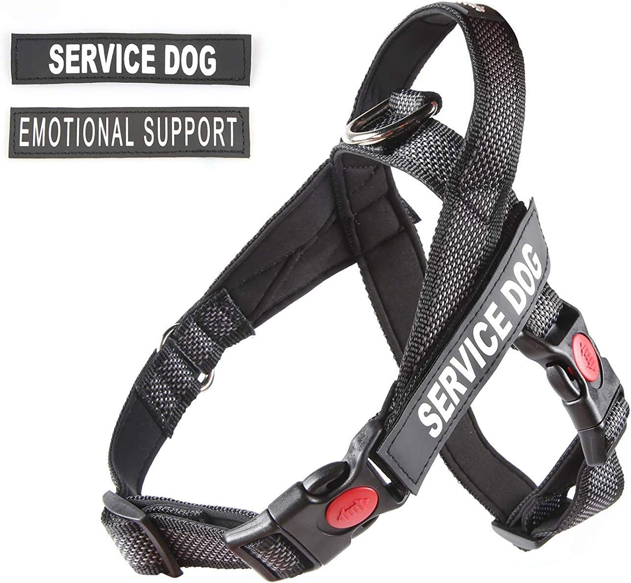 pawshoppie Lightweight Service Dog Vest/Harness with Handle and 2 Free Removable Service Dog & 2 “Emotional Support’’ Patches,…