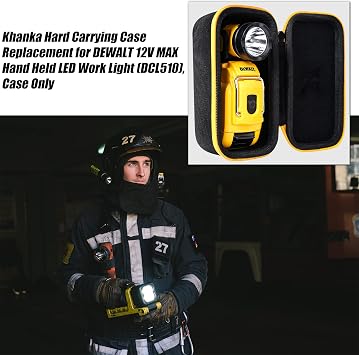 Khanka Hard Case for Dewalt DCL510 12V MAX Hand Held LED Work Light | Hard Shell Protection, Smooth Zipper Opening, Secure Custom Fit, Travel-Ready Portable Storage, Hand Strap Portability