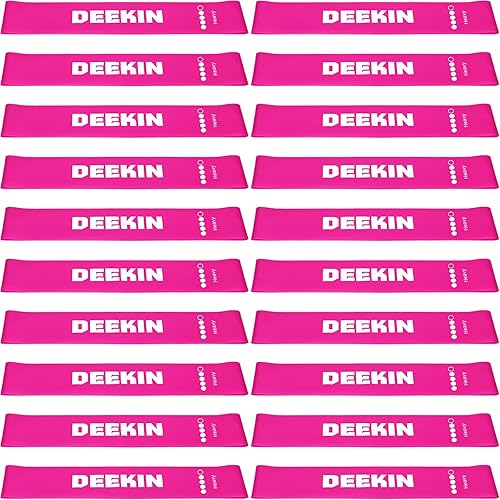 Miniatura 10 de DEEKIN 20 bandas de resistencia para ejercicio, equipo de ejercicio, anillo elástico de arrastre para mujeres y hombres, fitness en casa, gimnasio,