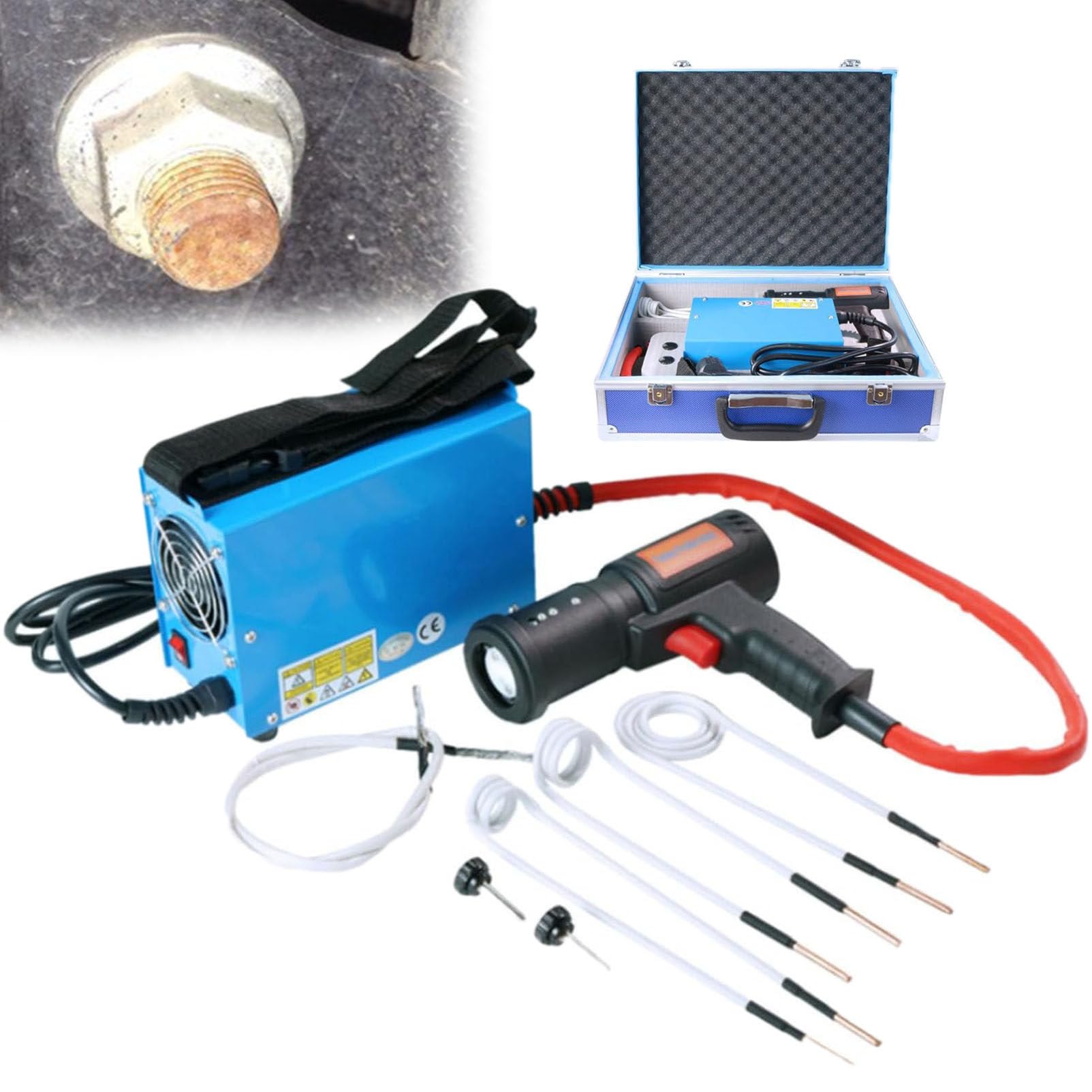 Kit de Calentador de Inducción Magnética, Kit de Herramientas de Mano para Quitar Tornillos y Tuercas Oxidados