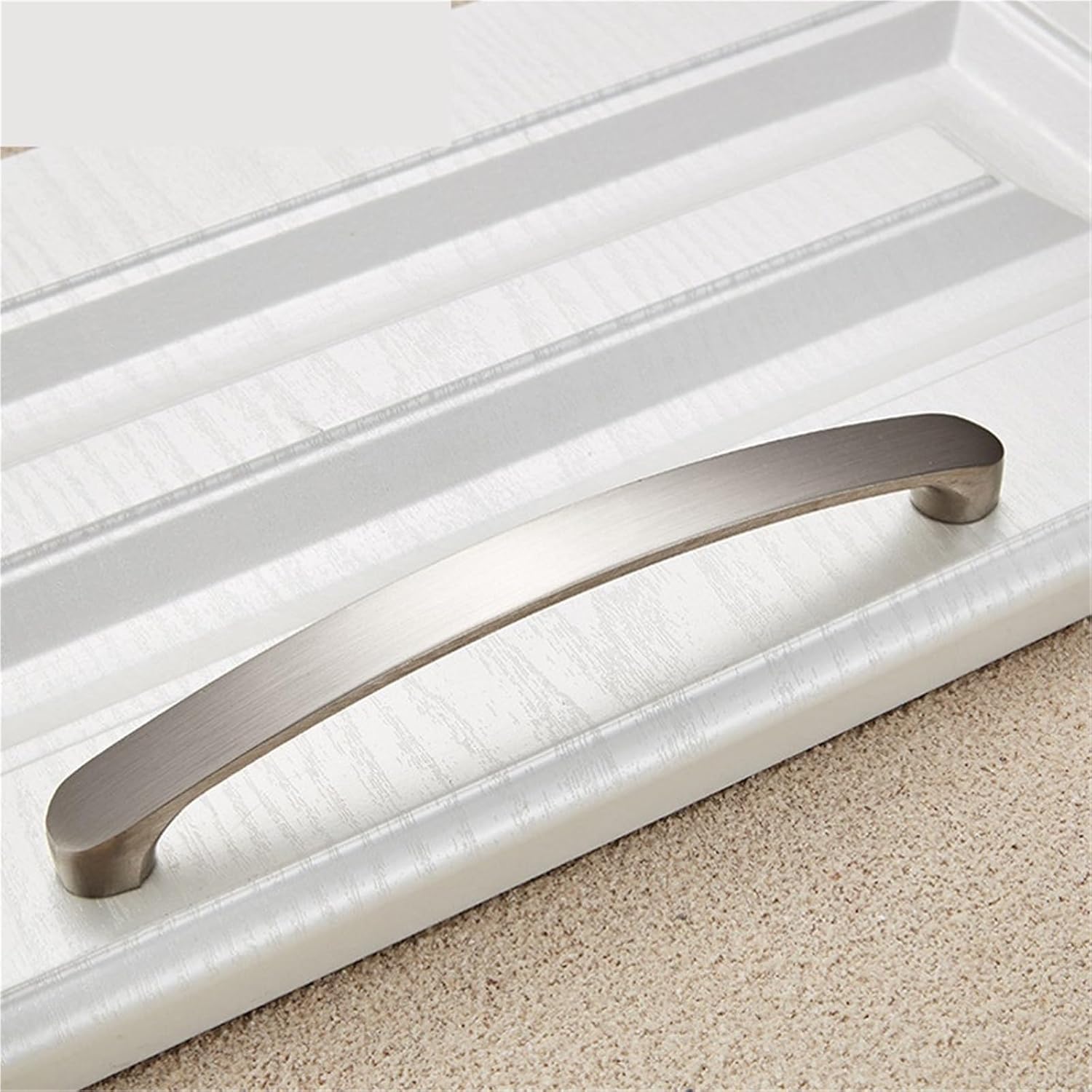 Cabinet Handles Knobs Aluminum Alloy Door Kitchen Knobs Brushed Cabinet Pulls Drawer Furniture Handle Hardware 1Pcs(128mm)