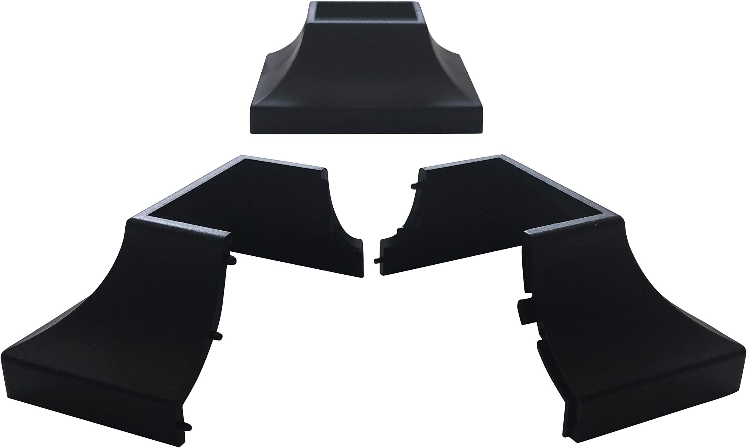 Simshoe **2** ABS Plastic Square Post Covers/Skirts for Wrought Iron Hand/Stair Rails - 2"