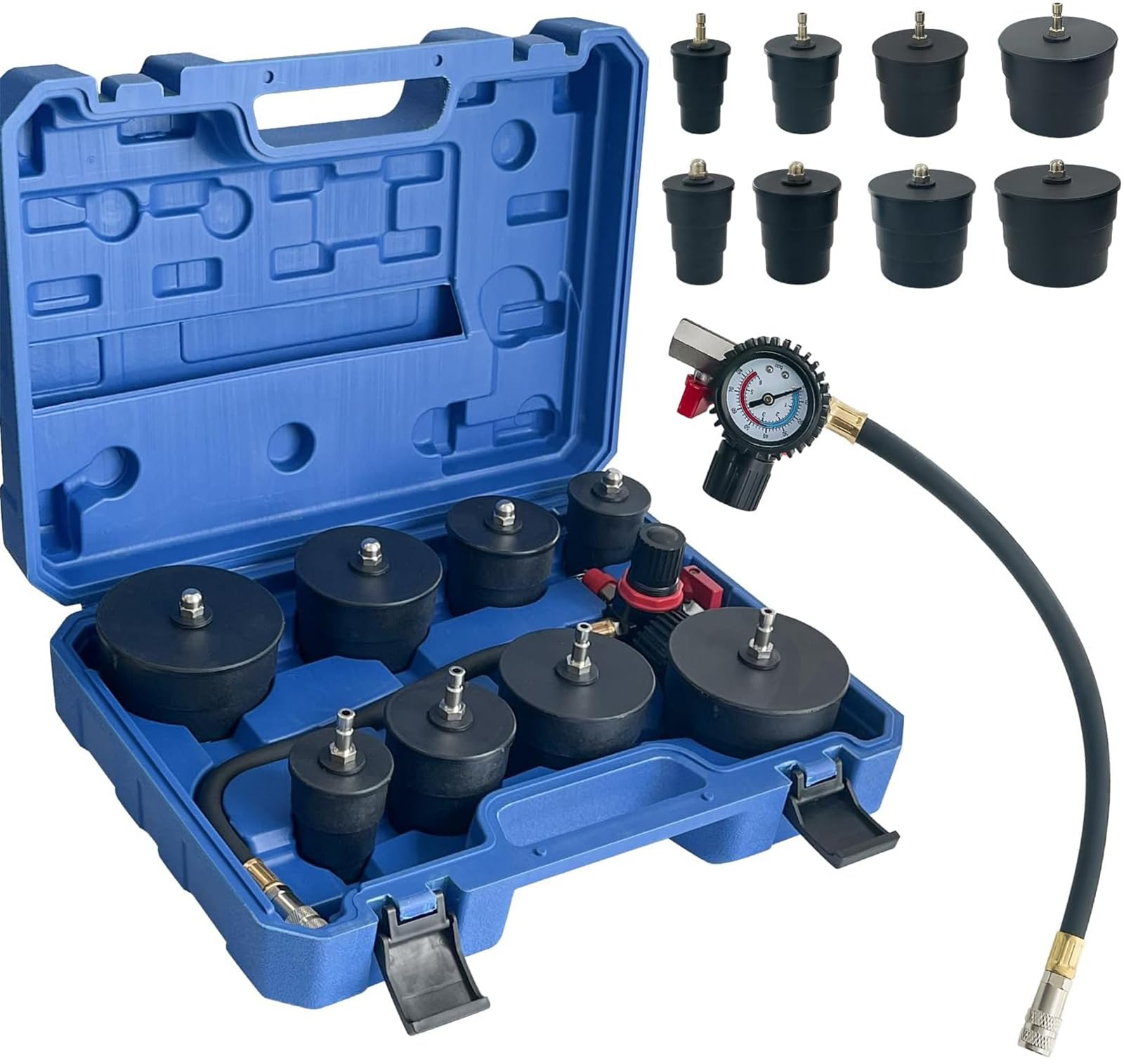 9 Pezzi Turbocompressore Aria di Carica, Turbocompressori e Sistemi di Compressore 60 bar-80 psi, Set di Intercooler per Autovetture e Autocarri Leggeri