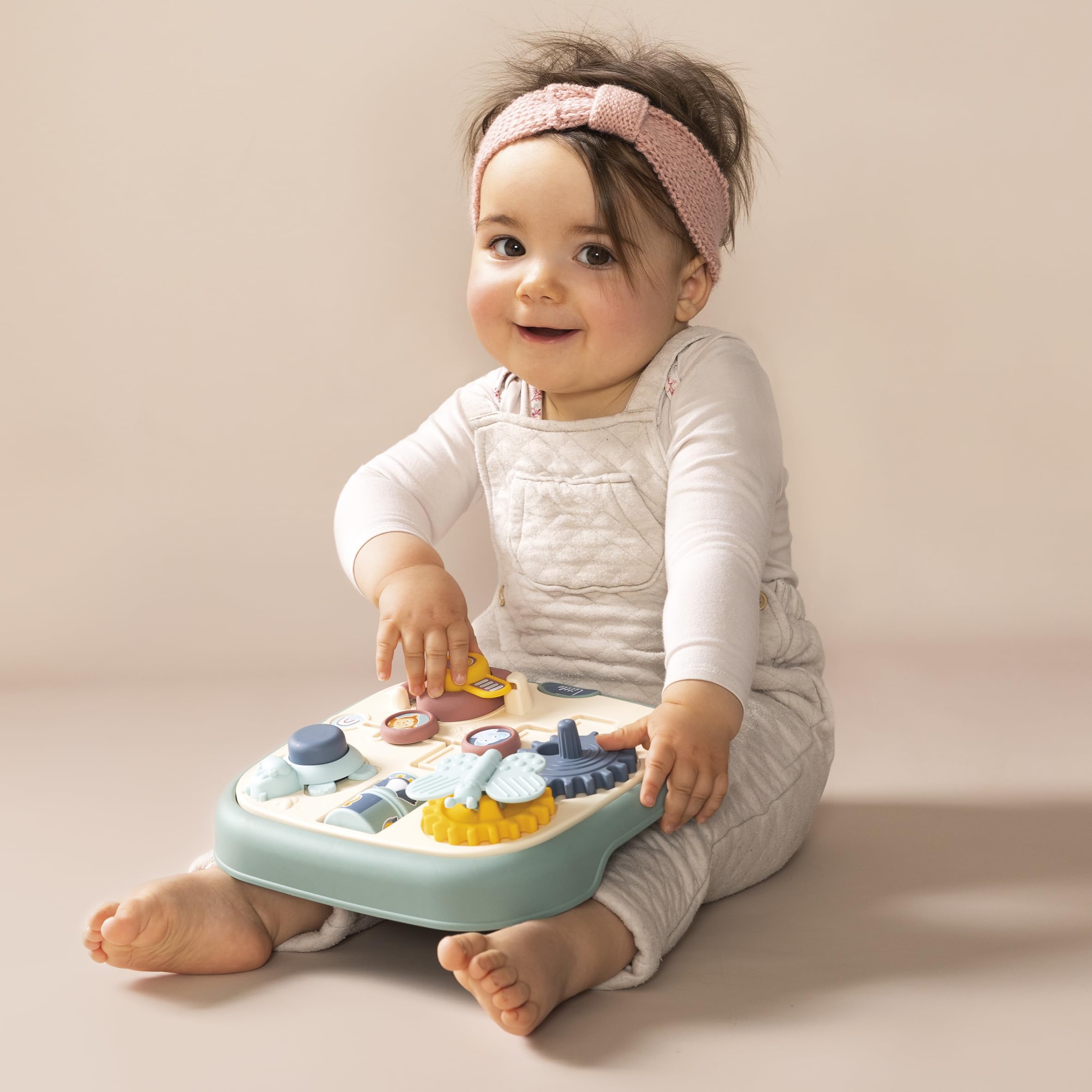 Smoby Little Tablero 5 En 1 – Juguete De Actividades Portátil Para Bebés De 12 Meses O Más, Ideal Para Desarrollar Motricidad Y Sentidos