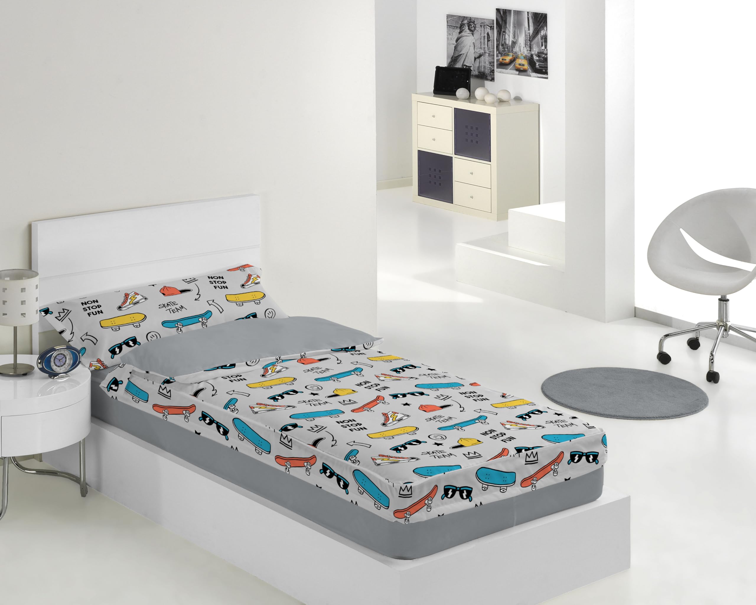 Ciberdescans Saco Nórdico Infantil Team de KARAMELO Color Rosa con Relleno Incluido (Cama 90 cm)