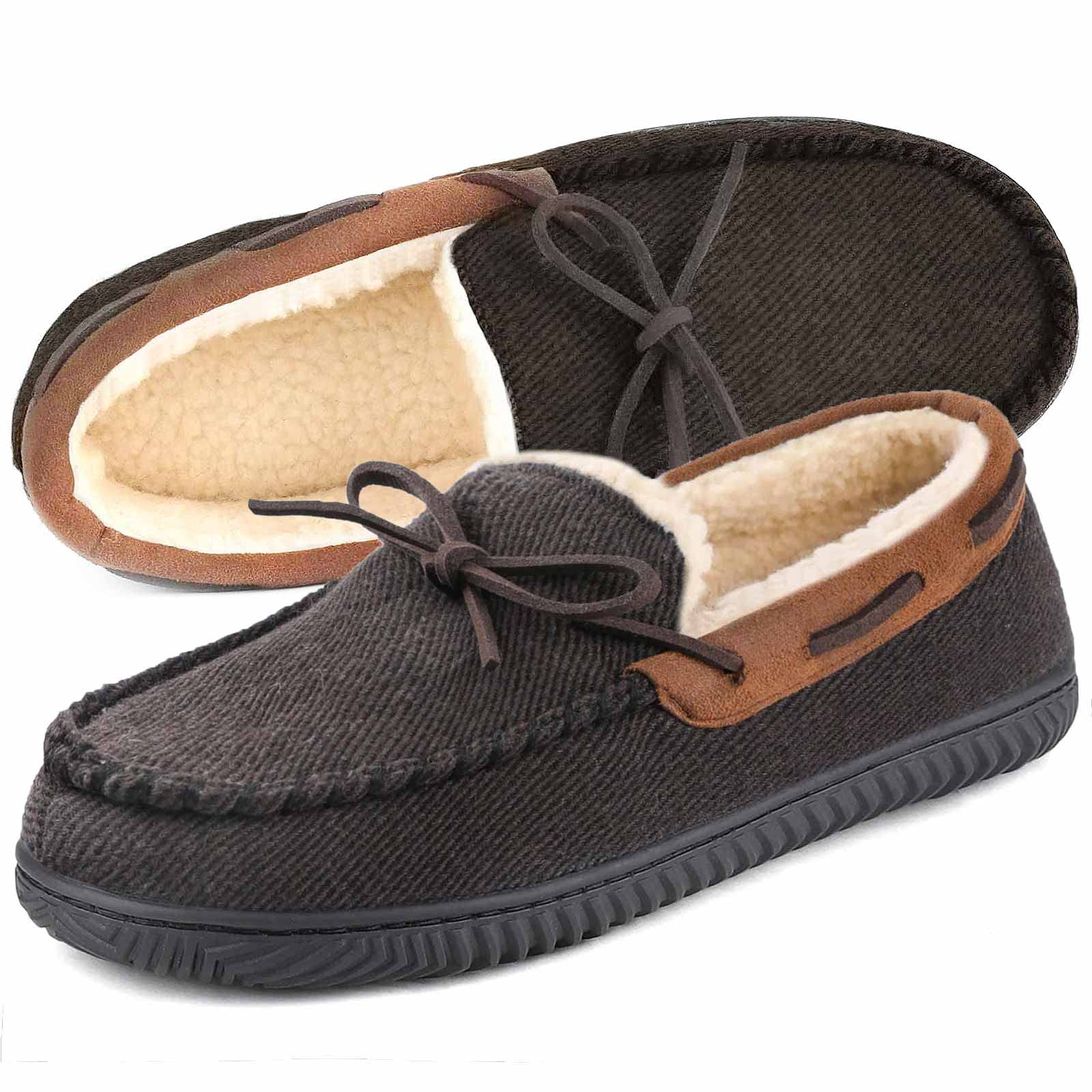 6 x Brand New ULTRAIDEAS Men s Comfort Moccasin Slippers Memory Foam H –  Jobalots