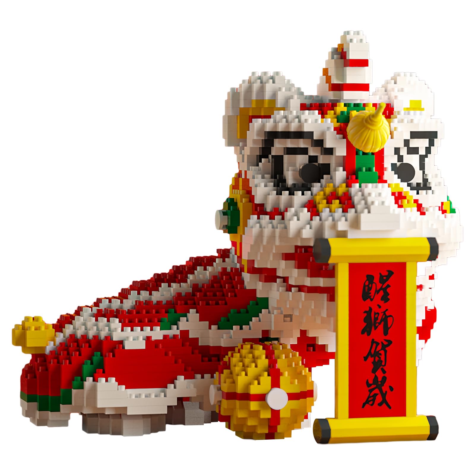 Larcele Micro Building Blocks Set, DIY Mini 3D Building Toy Bricks,2500 Pieces KLJM-08 (Lion)