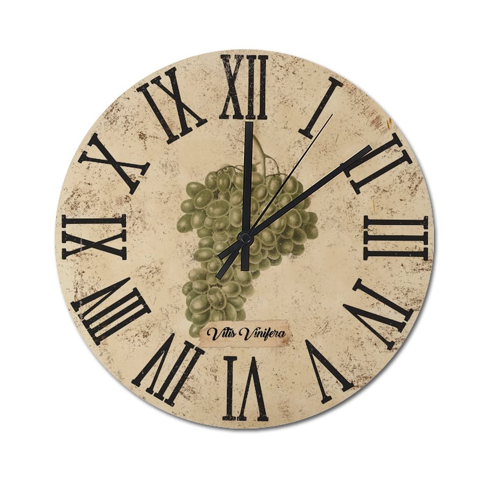Horloge murale rustique à quartz style campagnard pour toute la maison