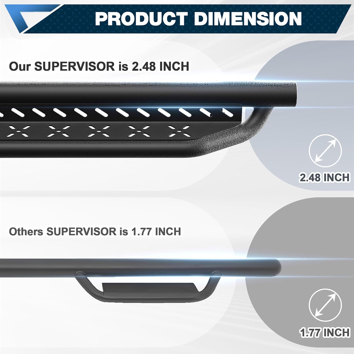 Crew Cab Running Boards Two Stair Step Compatible with 2015-2025 Chevy Colorado/GMC Canyon 4 Door Only Step Bars Side Steps Nerf Bars Rails Coated Black Carbon Steel