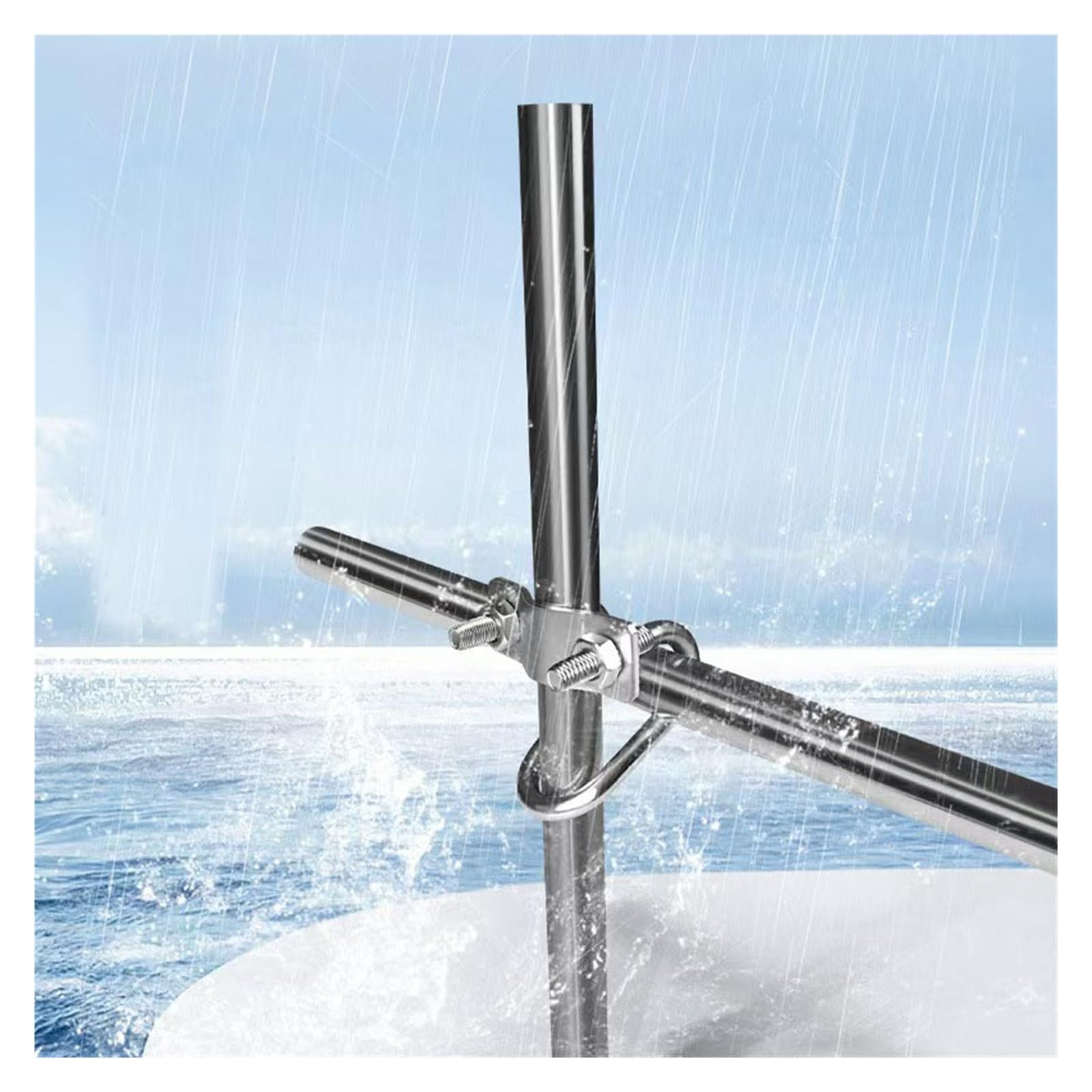 Morsetto a U per tubi, Morsetto A U Con Bullone A Doppio Tubo Zincato for Ponteggi, Dimensioni Multiple M6 E M8(M8 32X50)