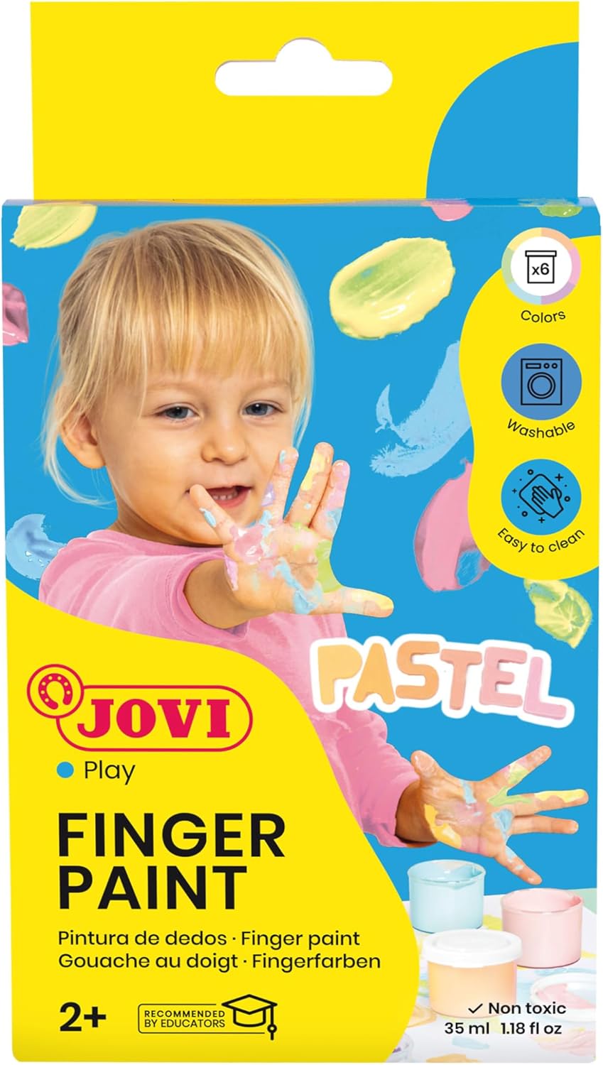 Jovi - Finger Paint, Case of 6 Bottles, 35 ml, Pastel Colours (540P)