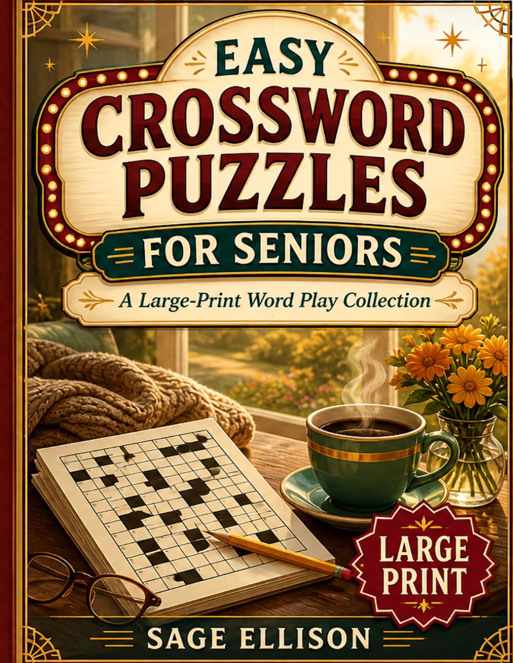Easy Crossword Puzzles for Seniors: A Large-Print Word Play Collection