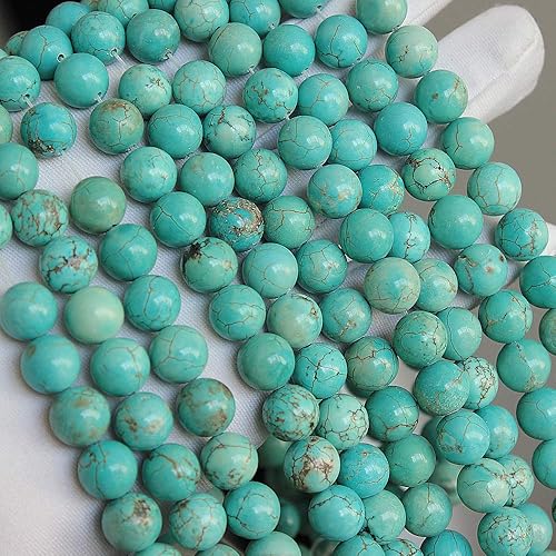 Miniatura 47 de MJDCB Natural Multicolor Volcanic Lava Stone Round Loose Stone Beads DIY for Jewelry Bracelet Making 15" (6mm, White)