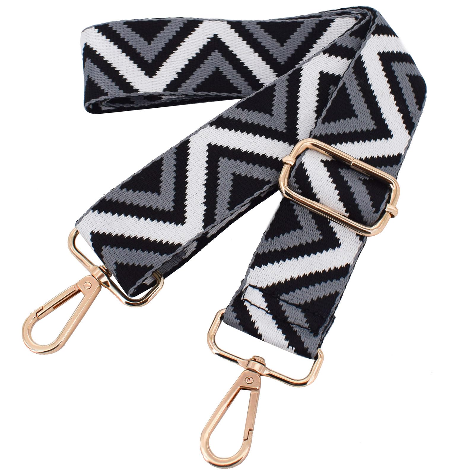 ROYGBCP Replacement Purse Strap Shoulder Strap Adjustable Crossbody Strap for Women Crossbody Wide Shoulder Bag, Fold Z2-gold Hardware, Width 1.5“