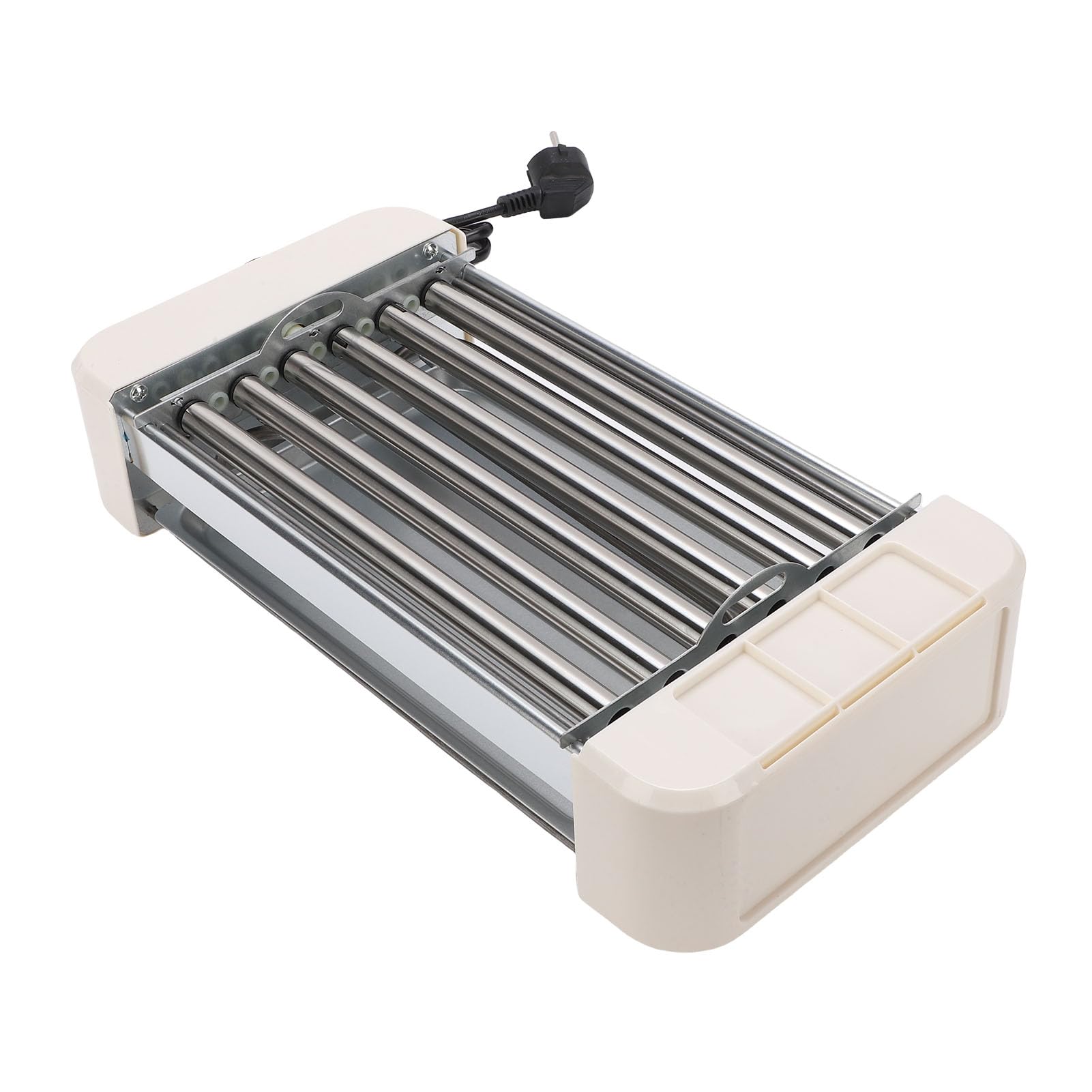 Mingzhe Máquina Eléctrica con Rodillo para Perritos Calientes, 550 W, Totalmente Automática, Temperatura Ajustable, Multifuncional, 6 Tubos, Parrilla para Salchichas, Encimera de Acero