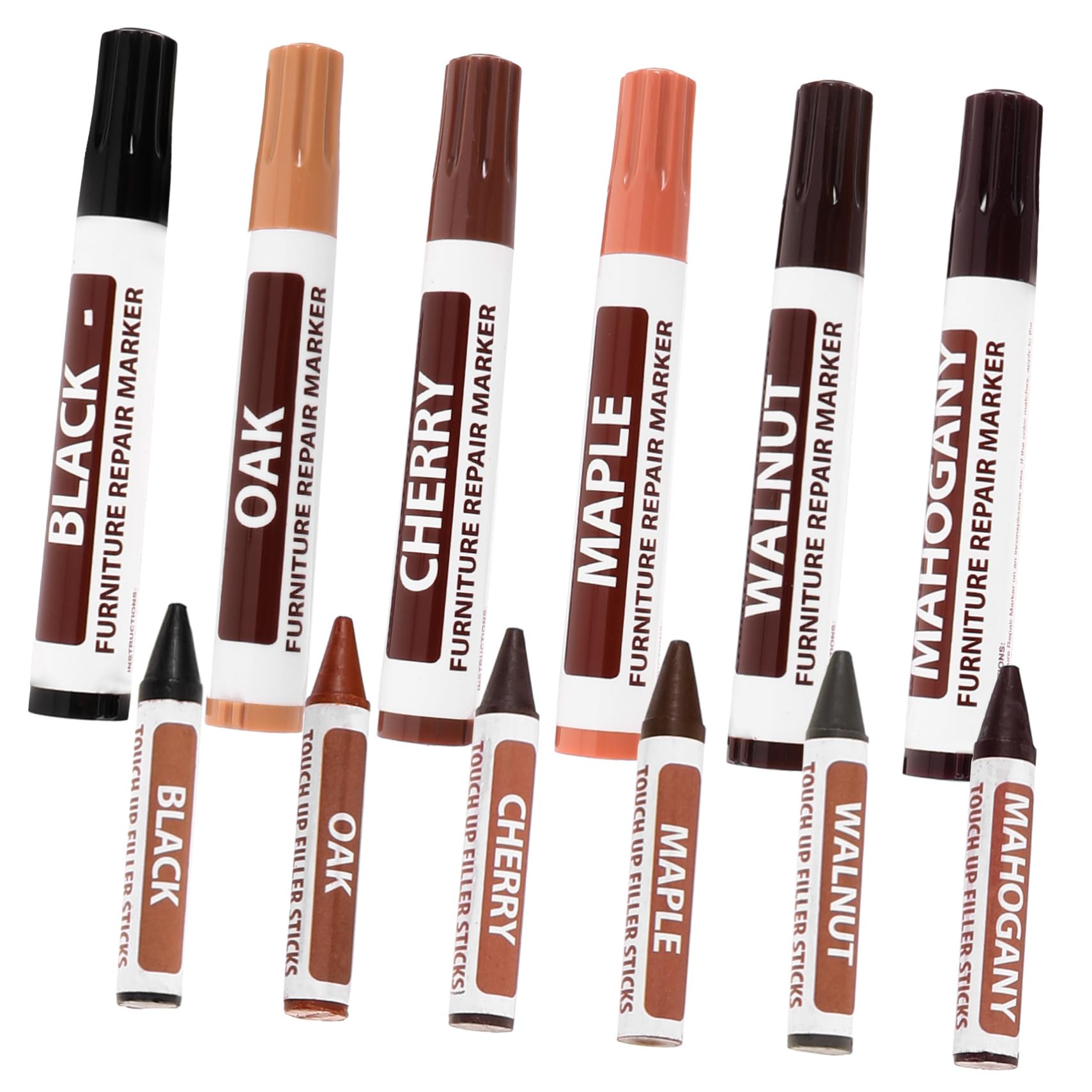 PRETYZOOM 1Set Furniture Scratch Repair Pens Manual Floor Furniture Repair Kit for Touch Up Marking for Wood Veneer Cabinets