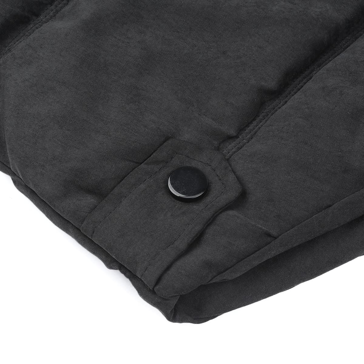 YUNCLOS Gilet Chaud Femme Veste Doudoune d'Hiver sans Manches en Cotton Gilet Matelassé à Capuche de Couleur Unie