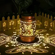 Mother Day Gifts for Mom - Butterfly Solar Lanterns Outdoor Waterproof,Birthday Gifts for Women Butterflies Solar Lights for Yard, Patio, Porch, Garden Decor