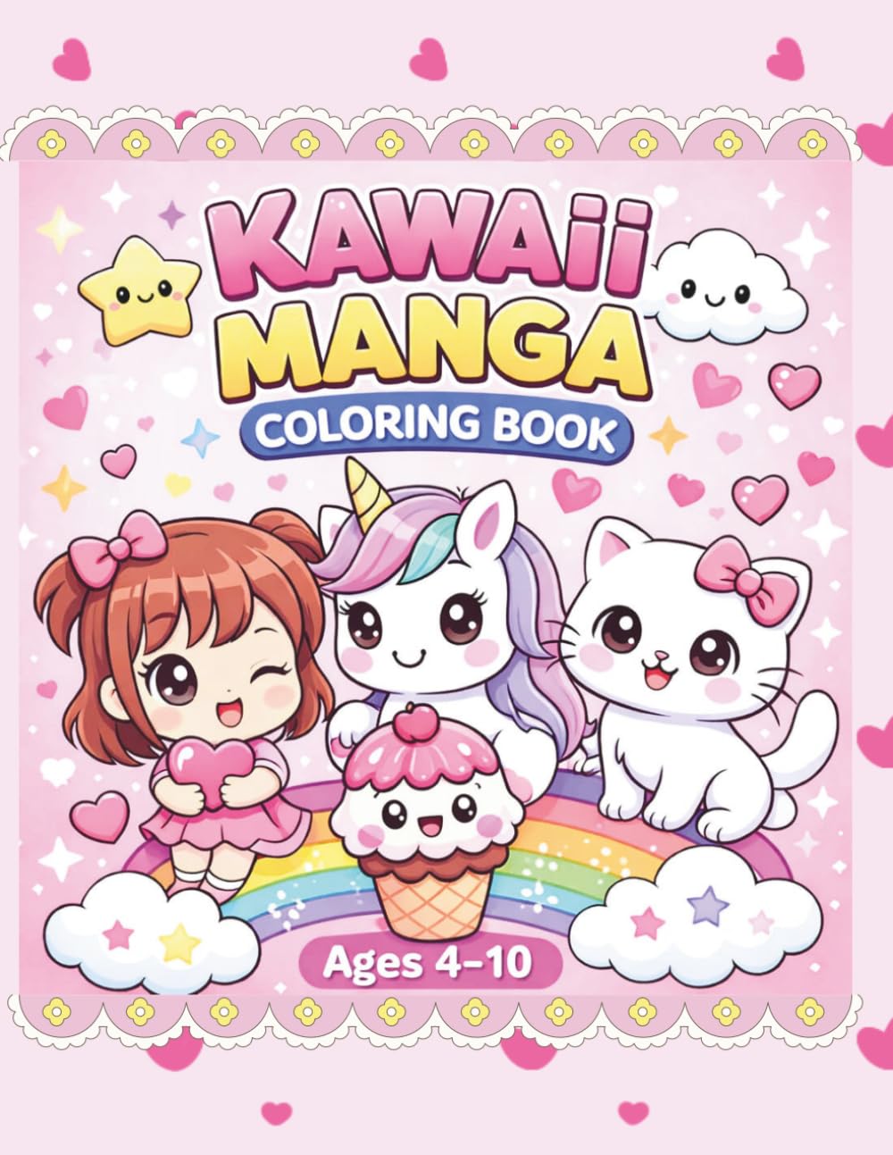 Kawaii Manga Coloring Book