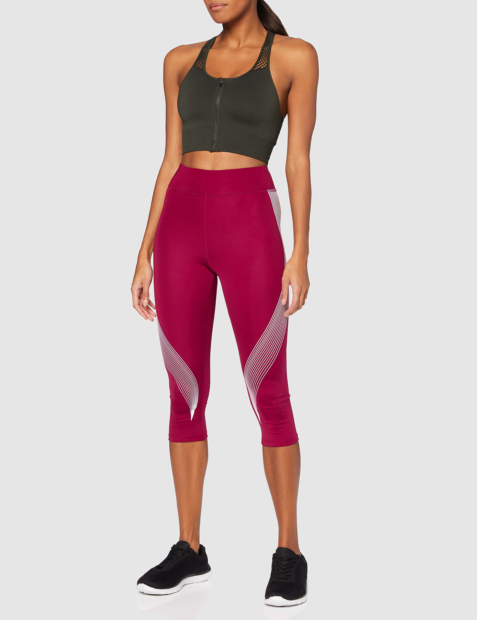 Amazon Essentials Leggings Sportivi Capri con Stampa Donna